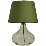 BHS teardrop glass table lamp in green (British brand)