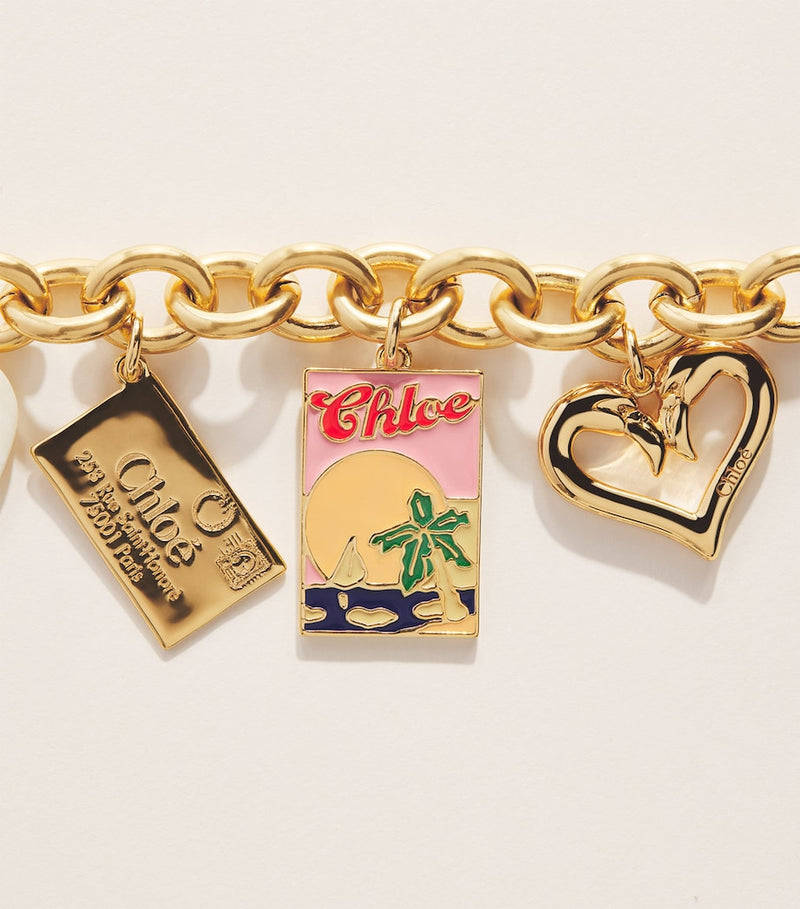 Chloé Postcards chain necklace gold-tone - British product