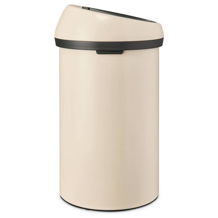Brabantia 60L touch top bin soft beige - British product