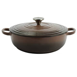 Habitat cast iron casserole dish shallow 4 litre chocolate (British brand)