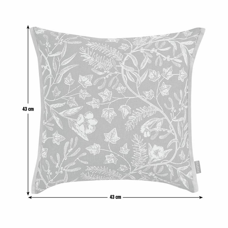 Habitat winter floral grey cushion 43x43cm, UK version