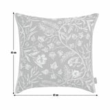 Habitat winter floral grey cushion 43x43cm, UK version