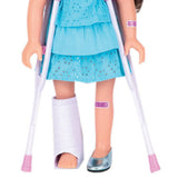 Designafriend dolls wheelchair playset with crutches for 18-inch dolls (British brand)