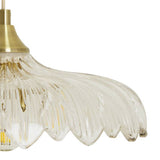 Argos Home petal glass pendant ceiling light brushed brass, imported from the UK