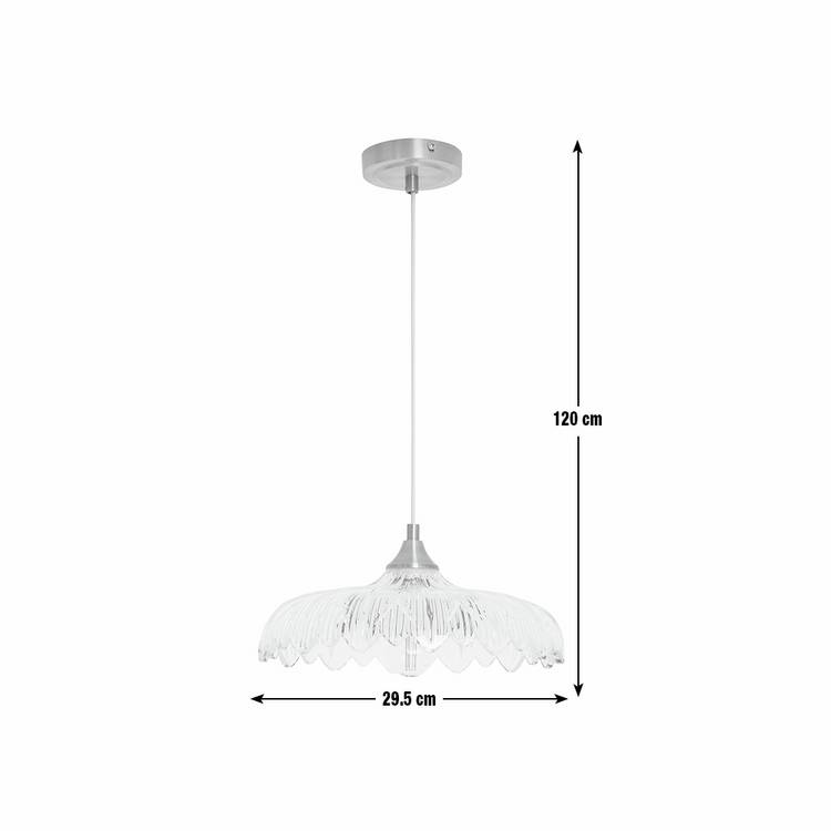 Argos Home petal glass pendant ceiling light brushed brass, imported from the UK
