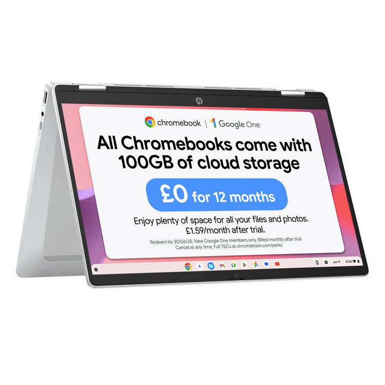 HP Chromebook x360 14in touchscreen laptop - British product