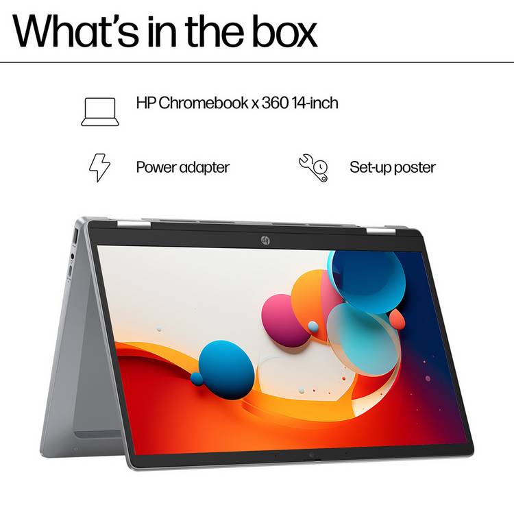 HP Chromebook x360 14in touchscreen laptop - British product