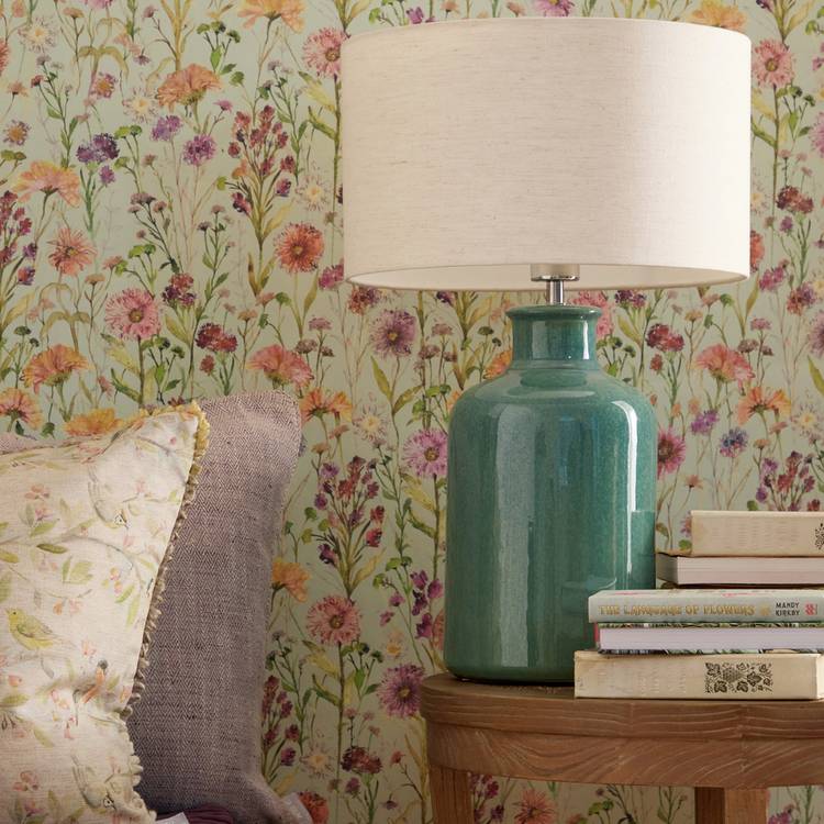 Voyage Maison Elspeth ceramic table lamp base teal (British brand)
