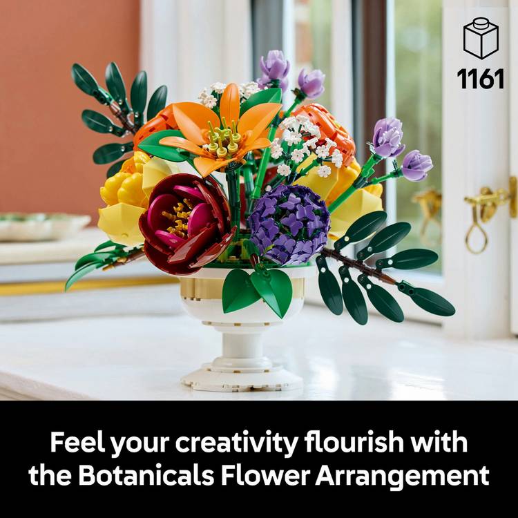 LEGO Botanicals Flower Arrangement building set 1161 pieces, imported from the UK