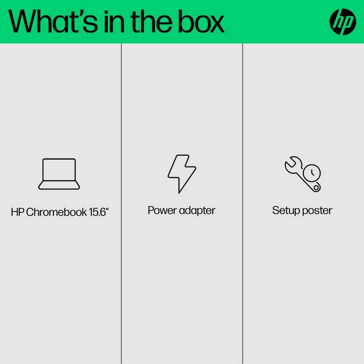 HP Chromebook 15.6 inch Intel N100 4GB 128GB - British product