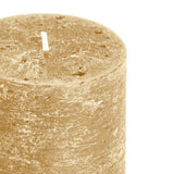 Argos Home pack of 4 unscented gold pillar candles - British product