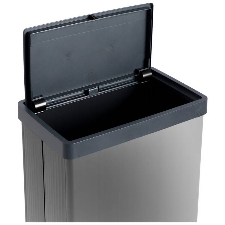 Curver grey 54 litre touch top kitchen bin, UK version