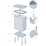 Curver grey 54 litre touch top kitchen bin, UK version