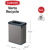 Curver grey 54 litre recycling bin - British product