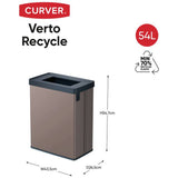 Curver Verto recycling bin 54L Pearl Rose (British brand)