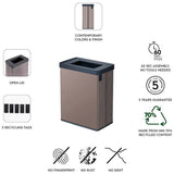 Curver Verto recycling bin 54L Pearl Rose (British brand)