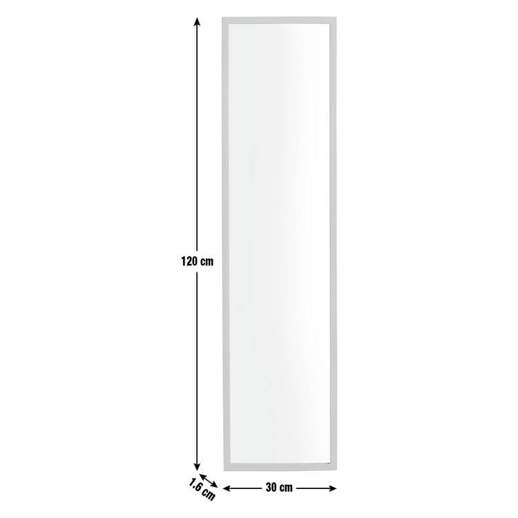 Home Essentials full length wall mirror white frame 120x30cm (British brand)