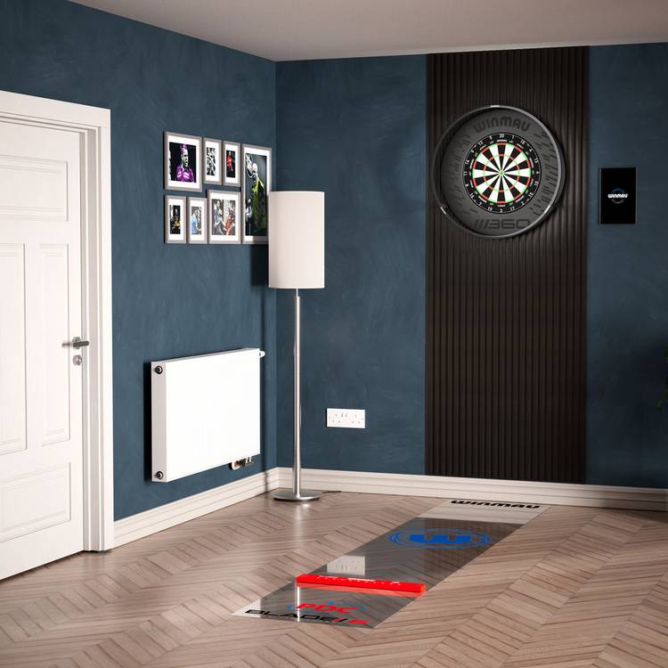 Winmau Clearzone dart mat with oche, UK version