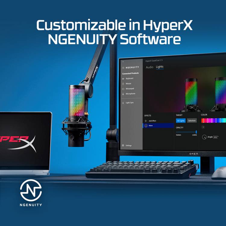 HyperX QuadCast 2 S gaming microphone black (British brand)