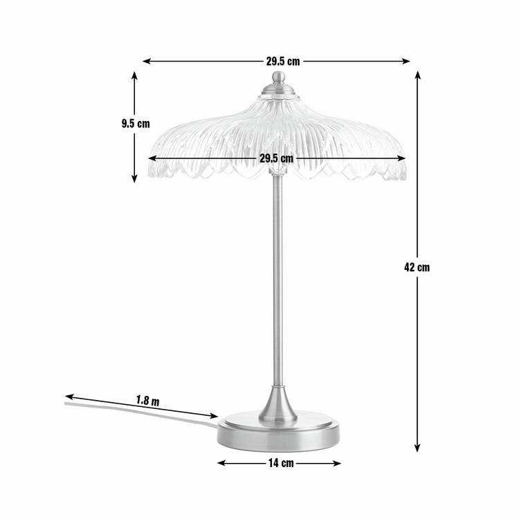 Argos Home petal glass table lamp brushed brass, UK version