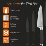 Tower small soft grip chef's knife black silver (British brand)