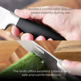 Tower small soft grip chef's knife black silver (British brand)
