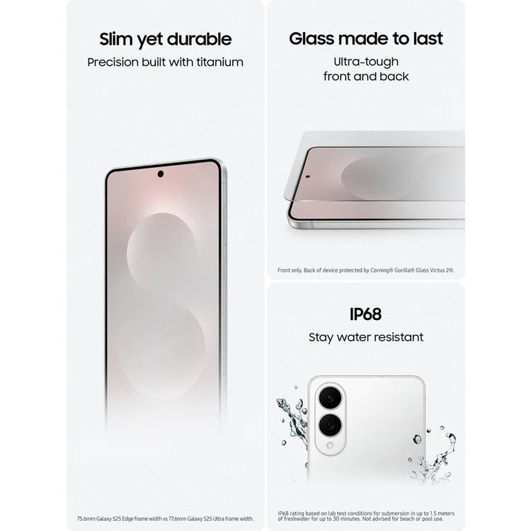 Samsung Galaxy S25 Edge 5G smartphone 512GB Silver, UK version