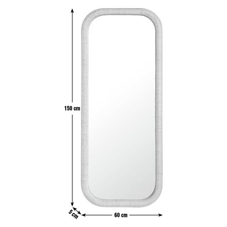 Habitat rattan full length wall mirror 150x60cm, UK version