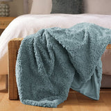 Habitat faux fur throw blue 125x150cm, UK version
