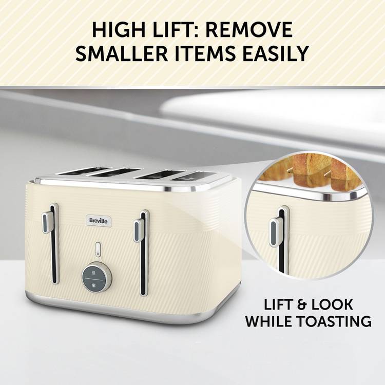 Breville Obliq cream 4-slice toaster, UK version