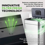 Tower stainless steel sensor bin 65L - British product