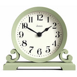 Jones Clocks mantel clock sage green - British product