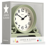 Jones Clocks mantel clock sage green - British product