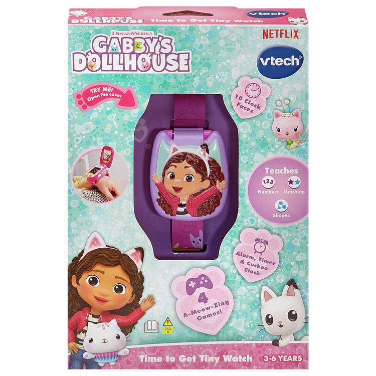 VTech Gabby's Dollhouse wristwatch with digital faces (British brand)