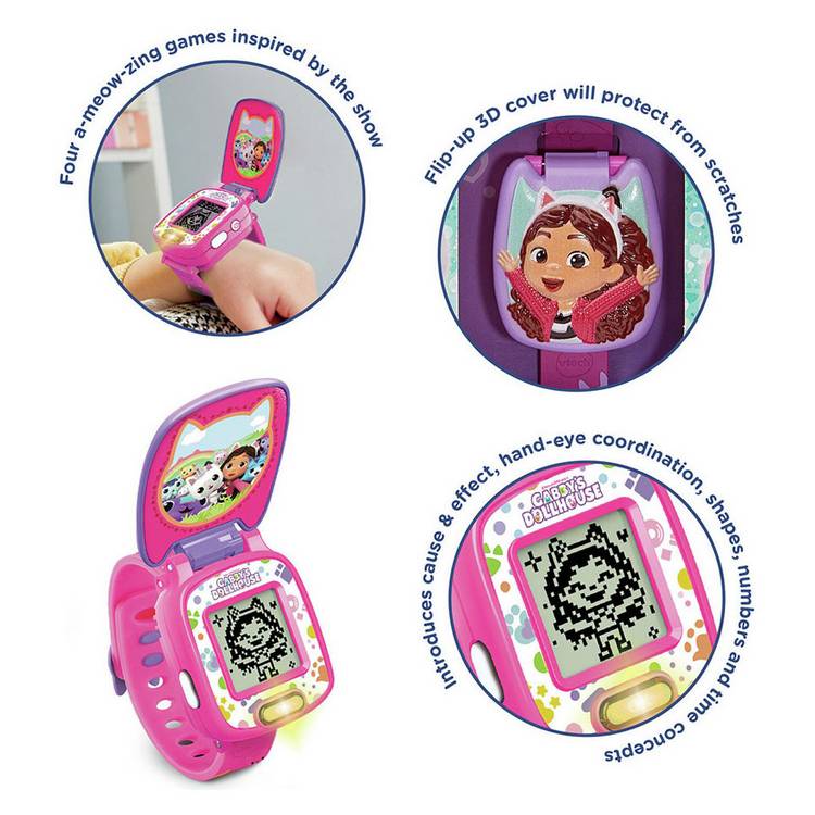 VTech Gabby's Dollhouse wristwatch with digital faces (British brand)