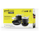 Good Food 5-piece hard anodised pan set, imported from the UK