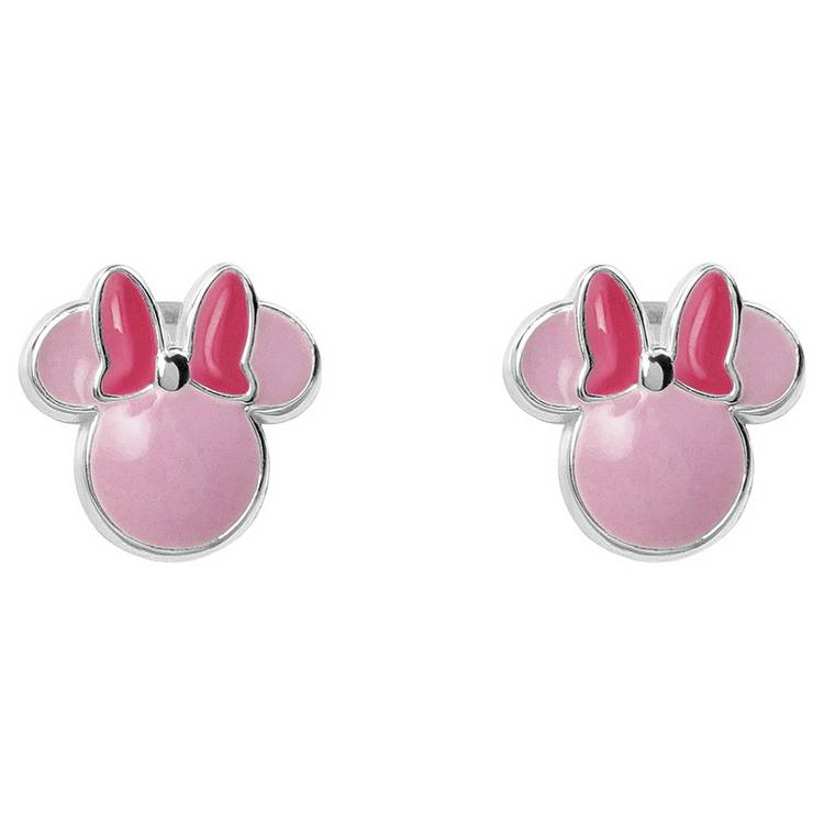 Disney Minnie Mouse pink enamel stud earrings 6.1mm (British brand)