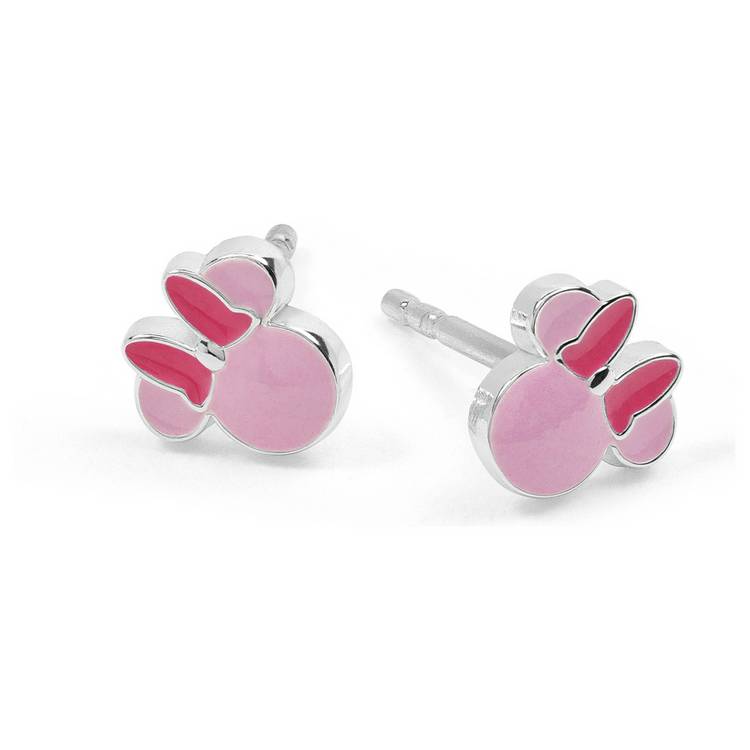 Disney Minnie Mouse pink enamel stud earrings 6.1mm (British brand)