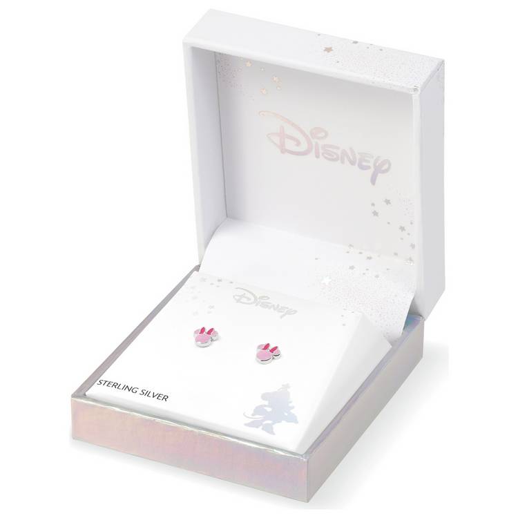 Disney Minnie Mouse pink enamel stud earrings 6.1mm (British brand)