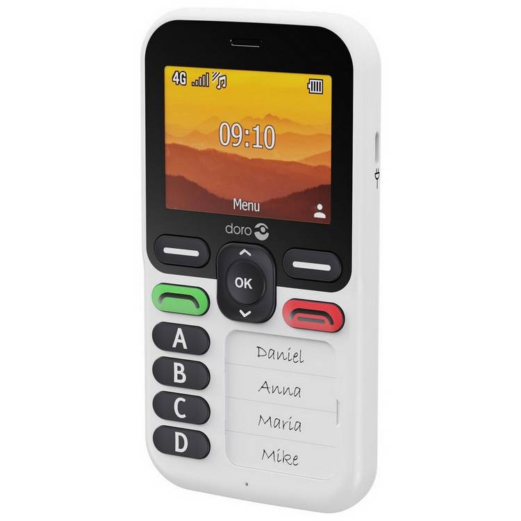 Doro Leva X10 mobile phone Black and White, UK version