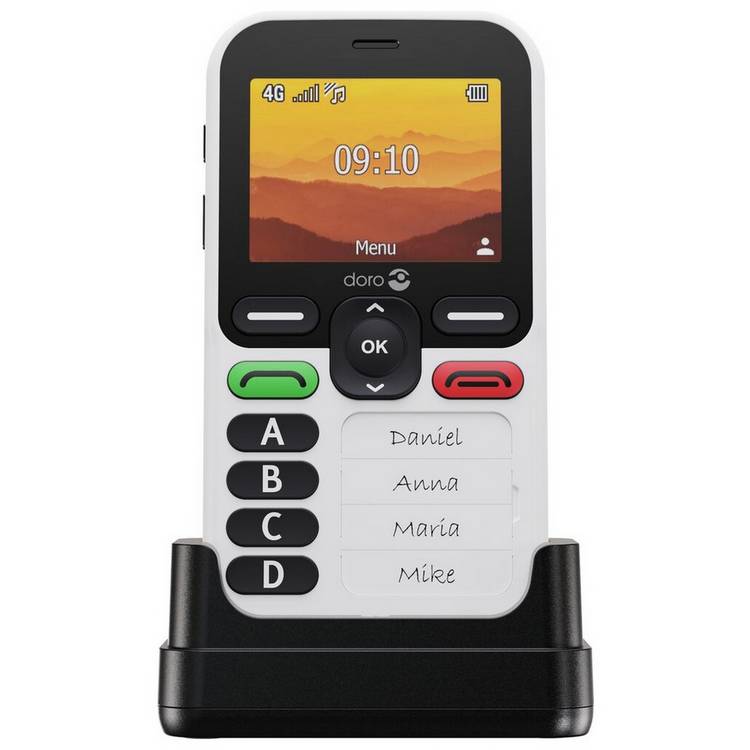 Doro Leva X10 mobile phone Black and White, UK version