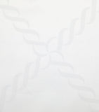 Pratesi king flat sheet with braid pattern, 275cm x 275cm, imported from the UK