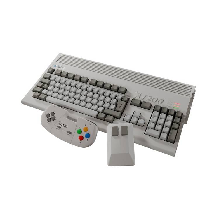 THEA1200 retro gaming keyboard with 25 Amiga games (British brand)
