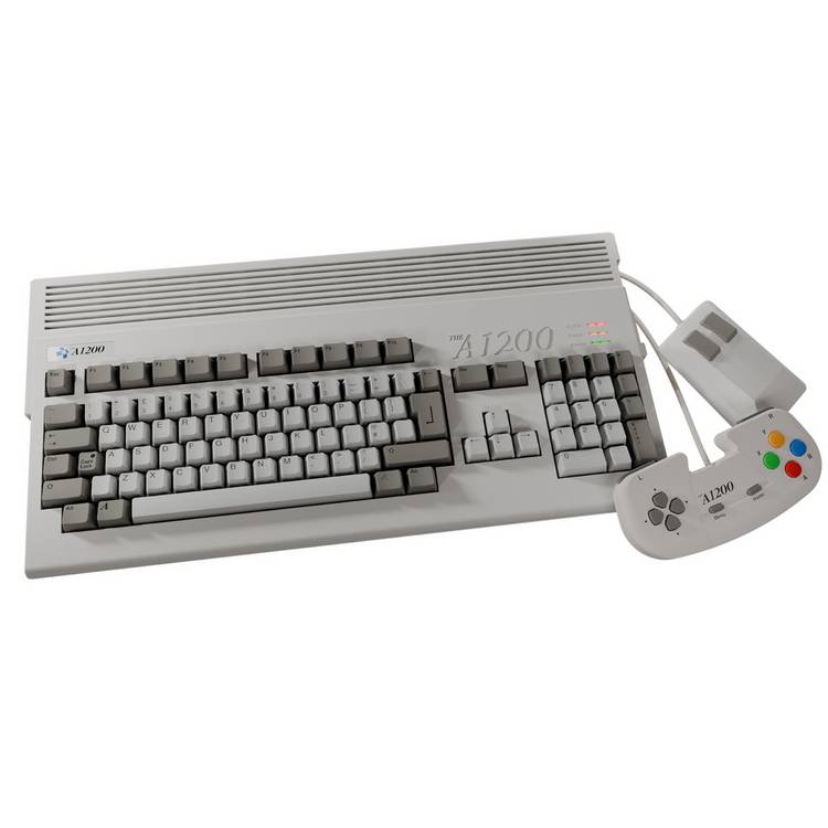 THEA1200 retro gaming keyboard with 25 Amiga games (British brand)
