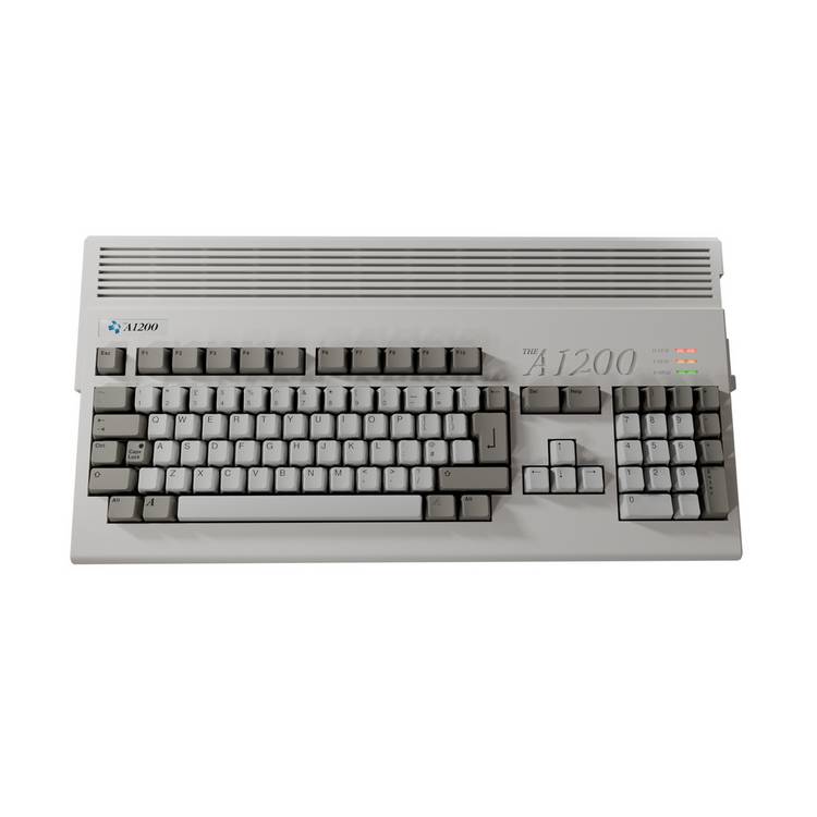 THEA1200 retro gaming keyboard with 25 Amiga games (British brand)