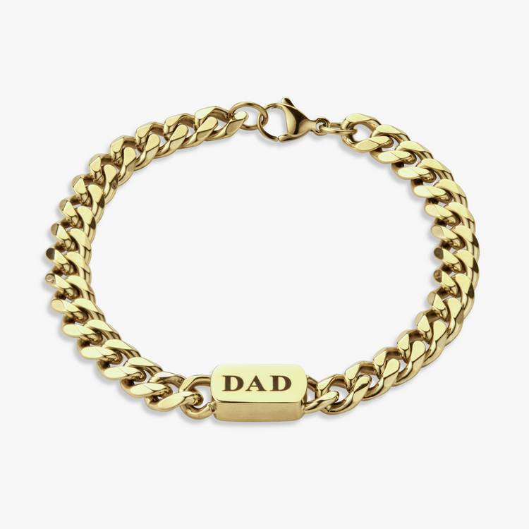 Revere men's gold chain bracelet 8mm (British brand)