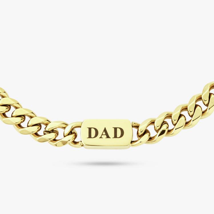 Revere men's gold chain bracelet 8mm (British brand)