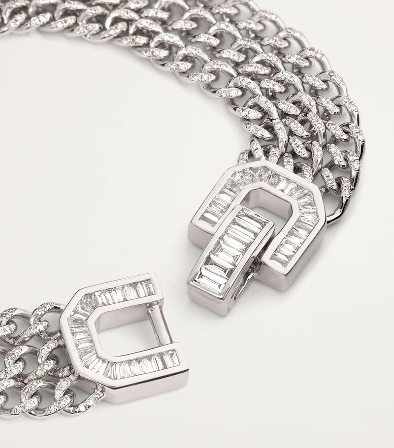 SHAY white gold diamond link bracelet (British brand)