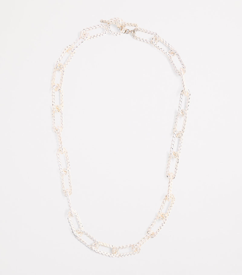 Bleue Burnham sterling silver link necklace, UK version