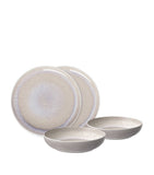 Villeroy & Boch porcelain Perlemor dinner set with 2 dinner plates and 2 pasta bowls (British brand)